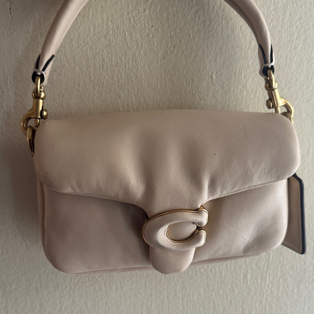 Elegant Cream Leather Handbag